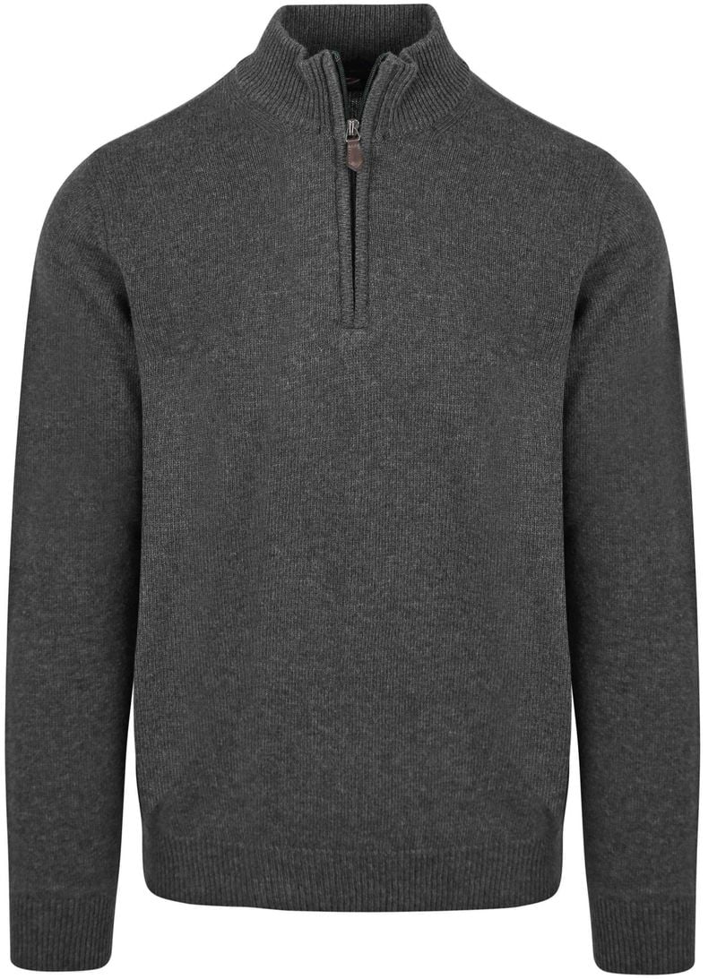 Suitable Half Zip Pullover Lambswool Anthrazit - Größe L von Suitable