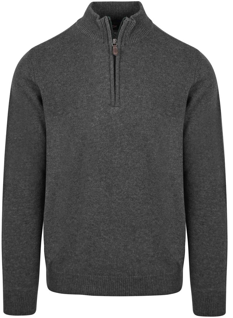 Suitable Half Zip Pullover Lambswool Anthrazit - Größe XXL von Suitable