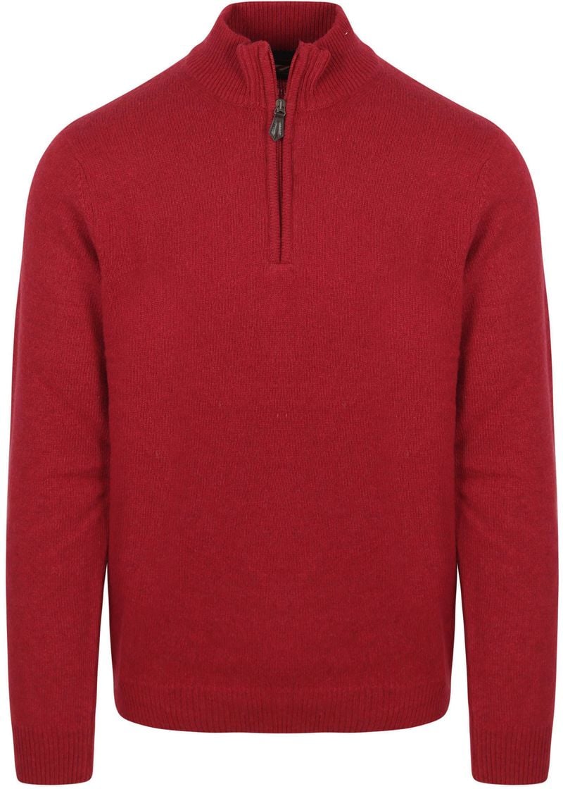 Suitable Half Zip Pullover Lambswool Rot - Größe 3XL von Suitable