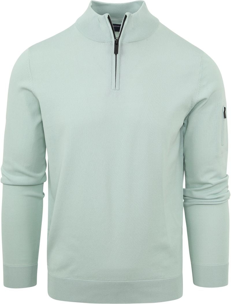 Suitable Half Zip Pullover Mintgrün - Größe XXL von Suitable