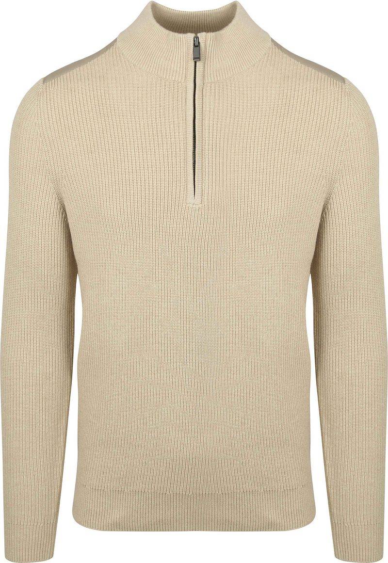 Suitable Half Zip Pullover Patch Ecru - Größe S von Suitable