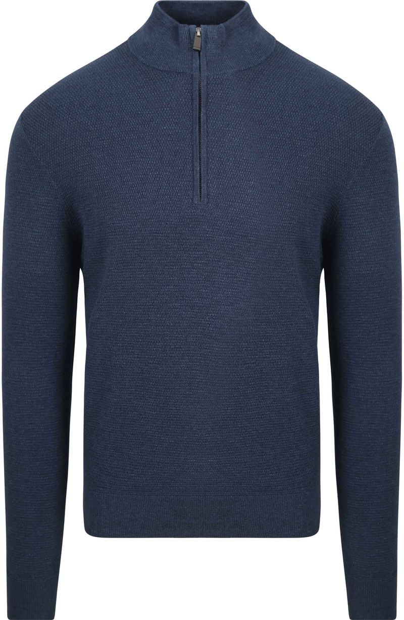 Suitable Half Zip Pullover Struktur Petrol - Größe L von Suitable