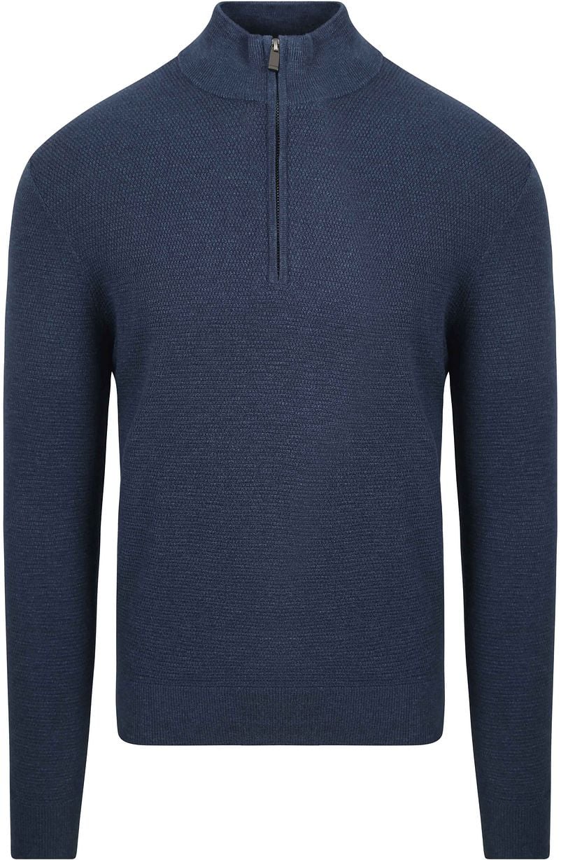 Suitable Half Zip Pullover Struktur Petrol - Größe XL von Suitable