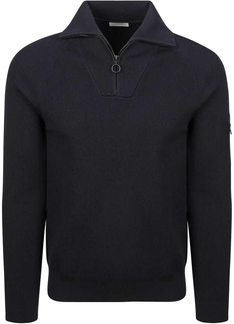 Suitable Half Zip Pullover Tias Cooldry Knit Navy - Größe XL von Suitable