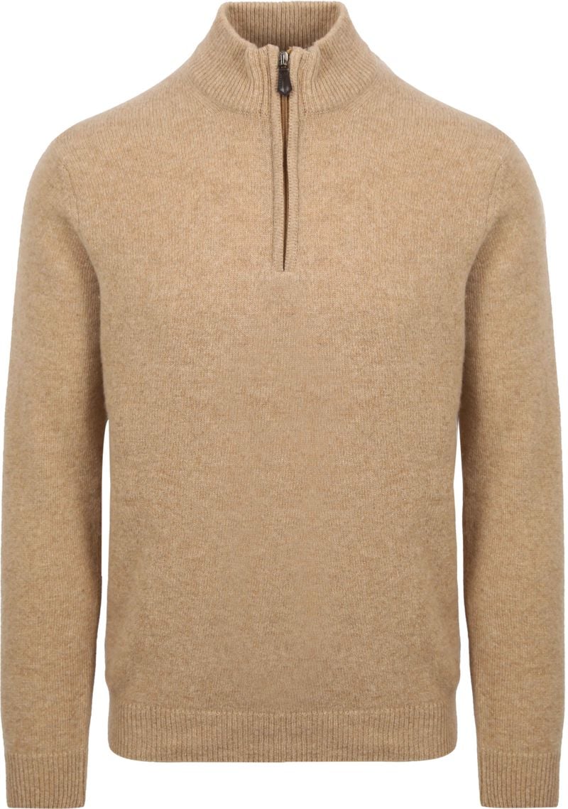 Suitable Half Zip Pullover Wool Beige - Größe 3XL von Suitable