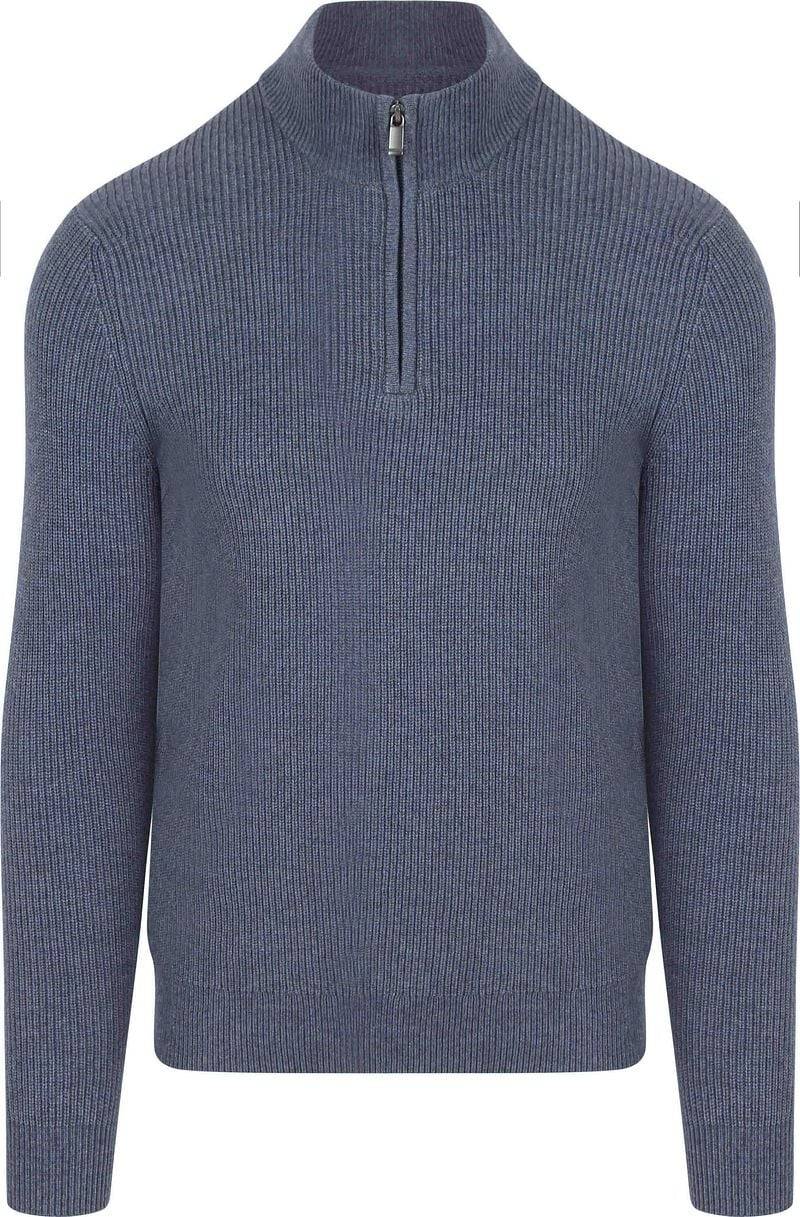Suitable Half Zip Wool Blend Pullover Dunkelblau - Größe XL von Suitable