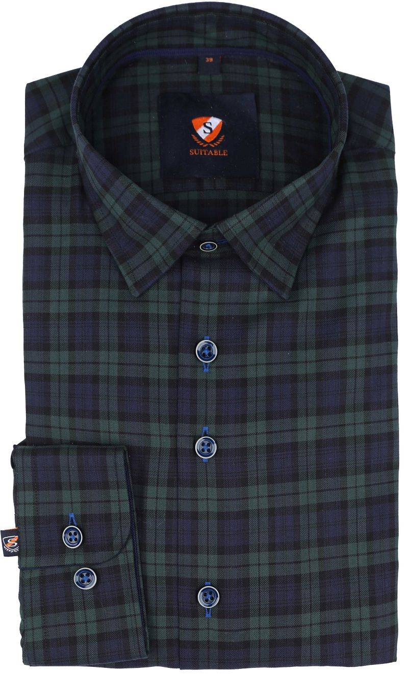 Suitable Hemd Black Watch Kariert - Größe 38 von Suitable
