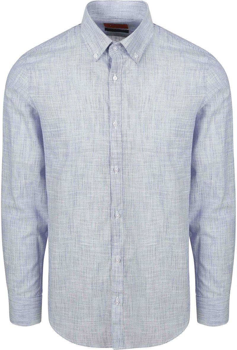 Suitable Hemd Cotton Slub Streifen Blau - Größe XXL von Suitable