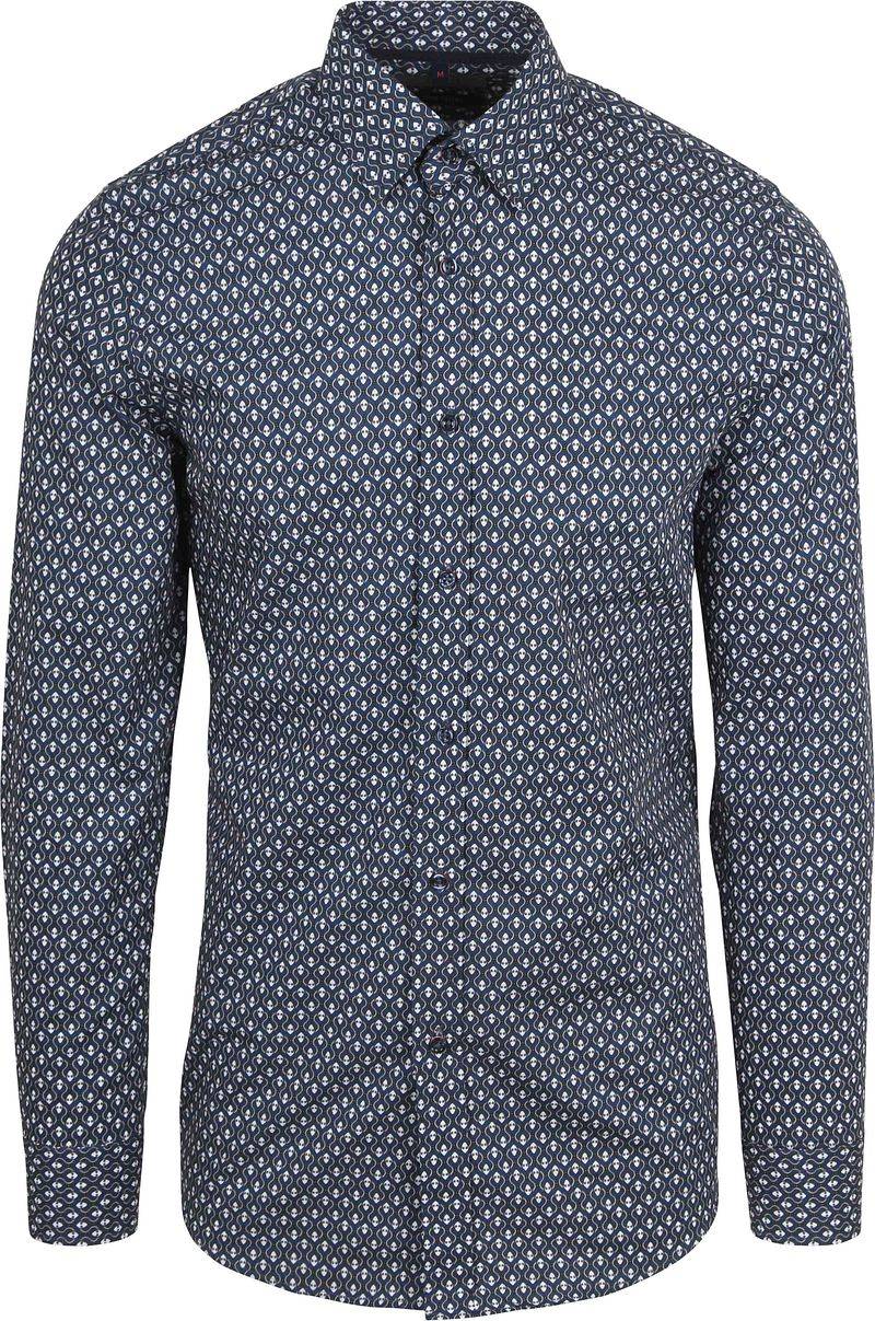 Suitable Hemd Druck Navy - Größe XXL von Suitable