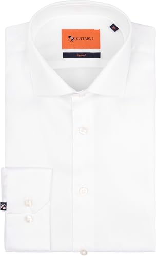 Suitable Hemd Extra Lange Ärmel Twill Weiß - Grösse 41 - Herren - Bekleidung - Slim-fit - Baumwolle - Perfekt für Herbst und Winter Suitable Hemd Extra Lange Ärmel Twill Weiß - Grösse 41 - Herren - Bekleidung - Slim-fit - Baumwolle - Perfekt für Herbst und Winter von Suitable