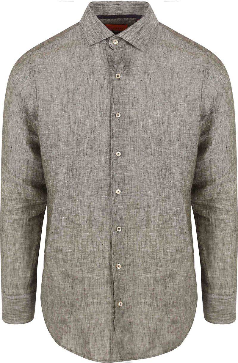 Suitable Hemd Leinen Grün - Größe 38 von Suitable