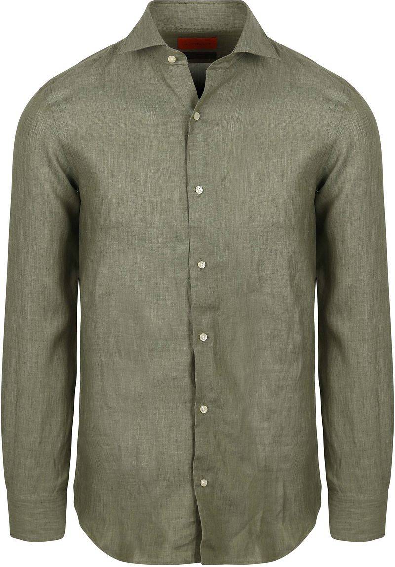Suitable Hemd Leinen Grün - Größe 40 von Suitable