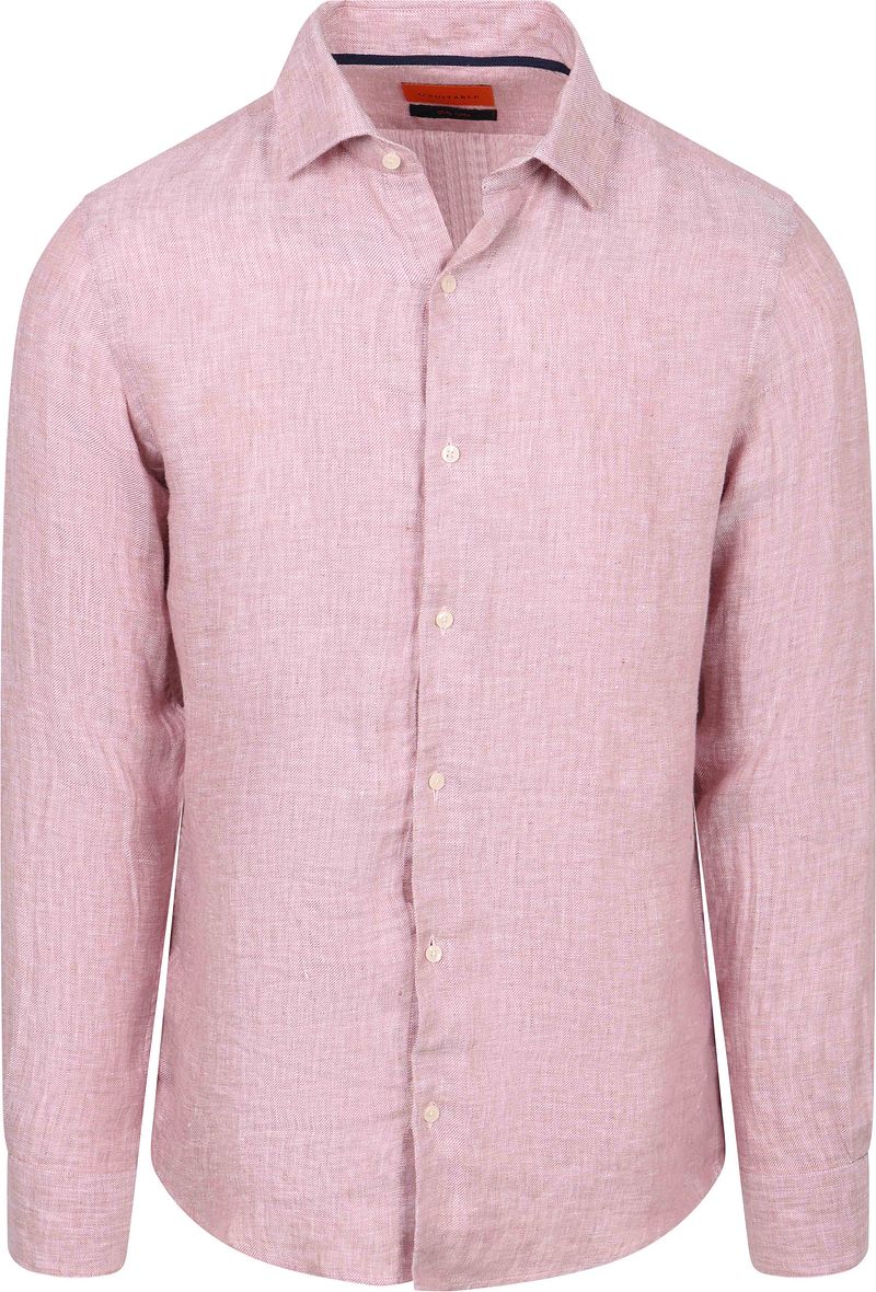 Suitable Hemd Leinen Rosa - Größe 38 von Suitable