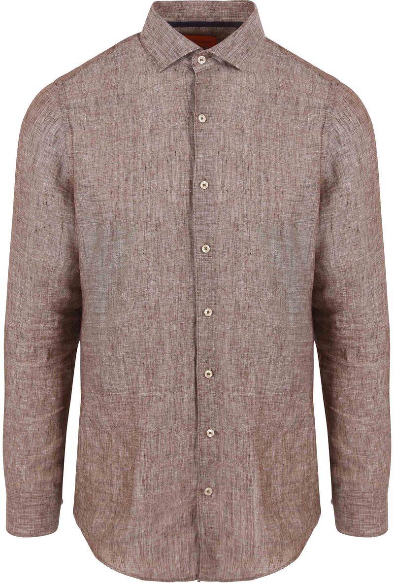 Suitable Hemd Leinen Taupe - Größe 38 von Suitable