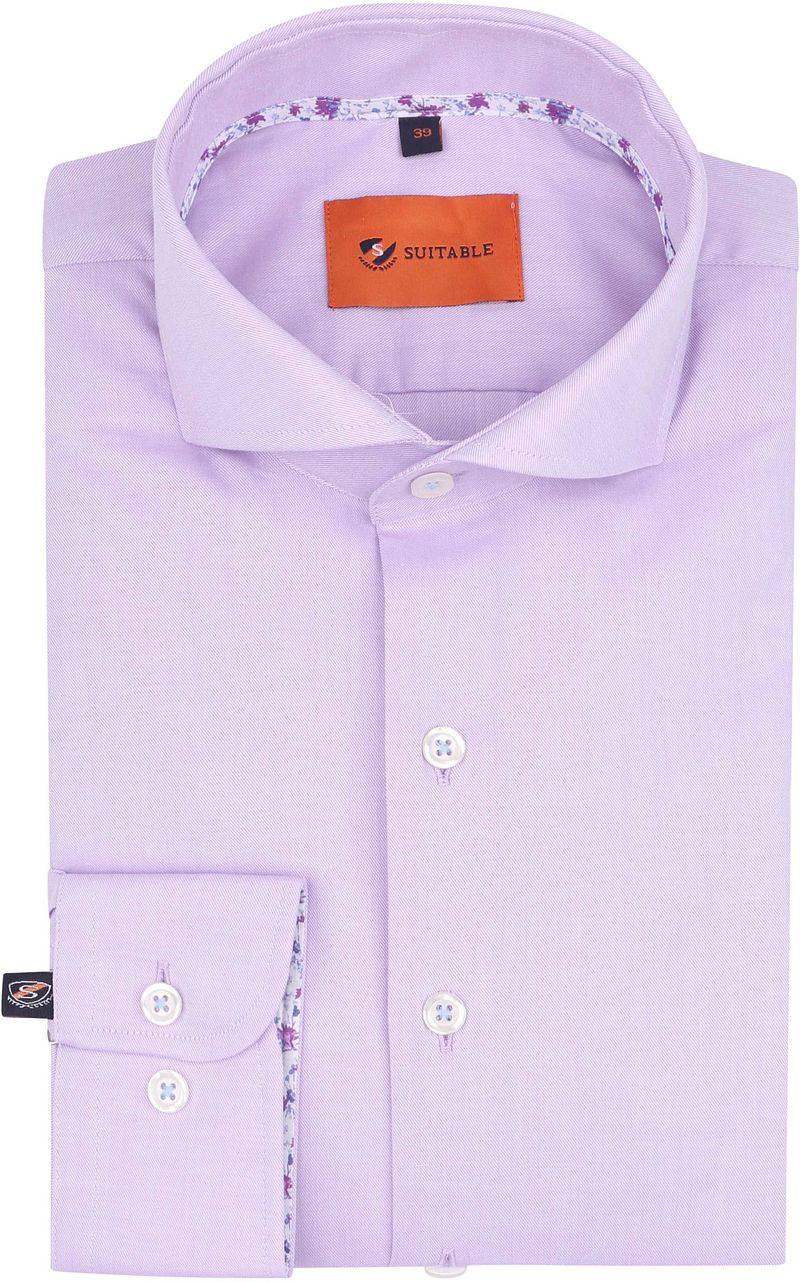 Suitable Hemd Twill Lila - Größe 39 von Suitable