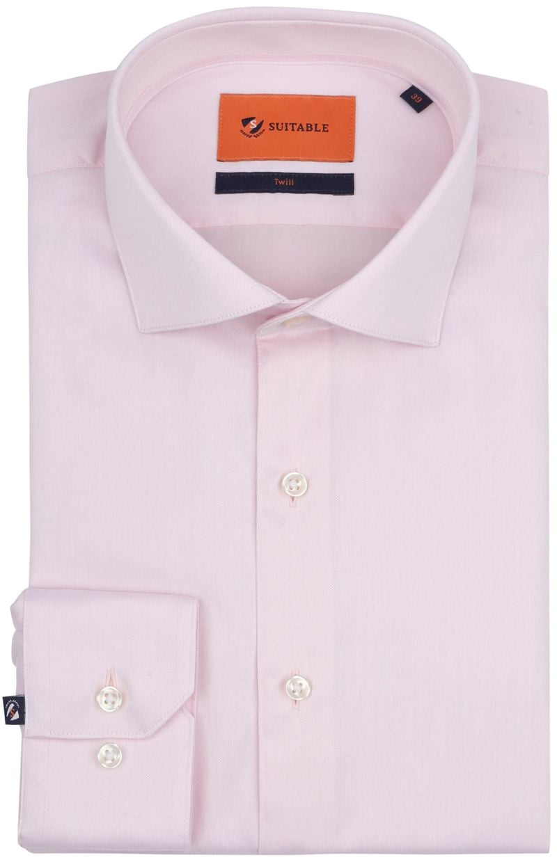 Suitable Hemd Twill Rosa - Größe 41 von Suitable