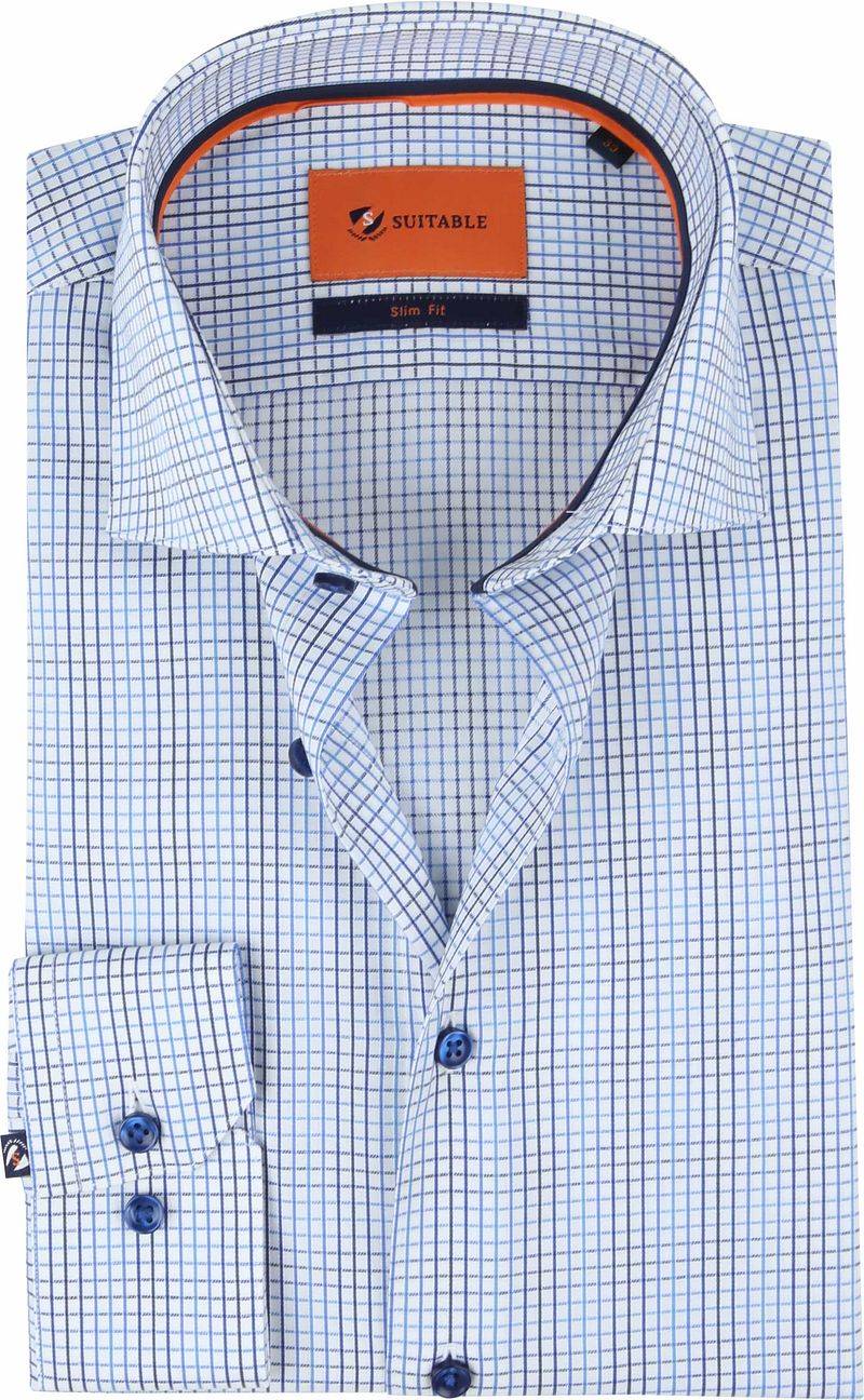 Suitable Hemd WS Karo Blau - Größe 38 von Suitable