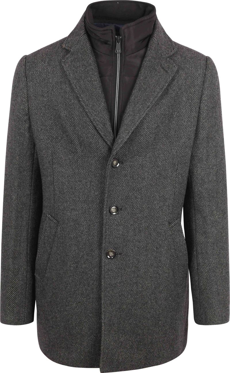 Suitable Job Coat Wolle Herringbone Grau - Größe 54 von Suitable