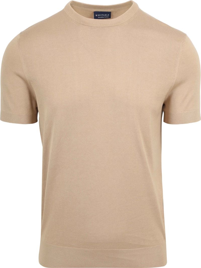 Suitable Knitted T-shirt Beige - Größe L von Suitable