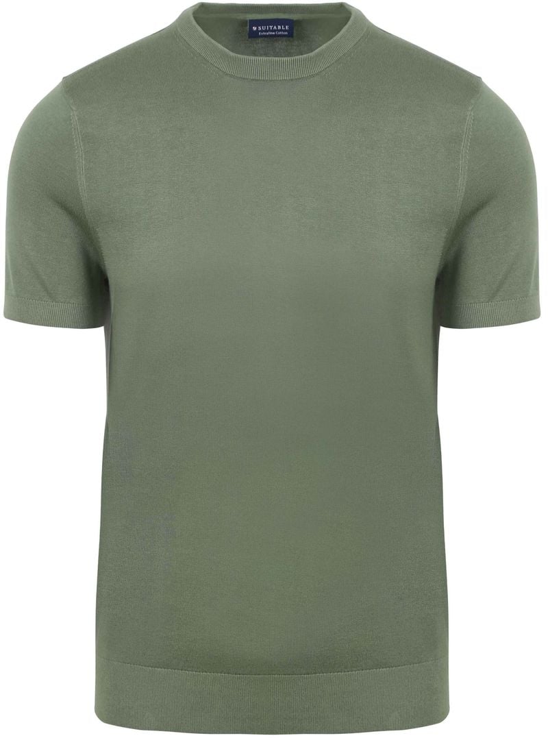 Suitable Knitted T-shirt Grün - Größe L von Suitable