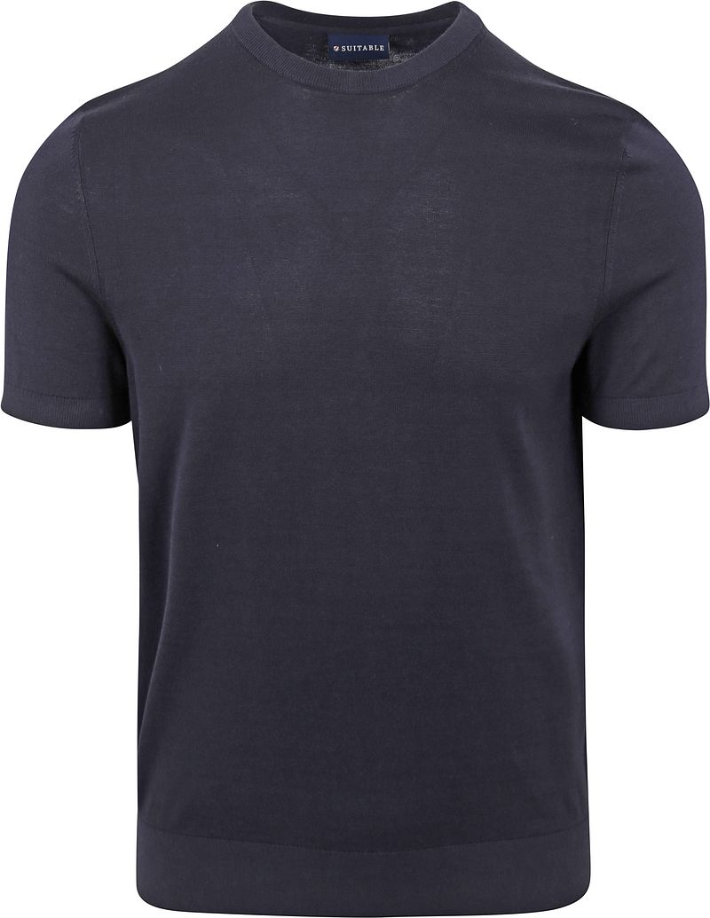 Suitable Knitted T-shirt Navy - Größe L von Suitable