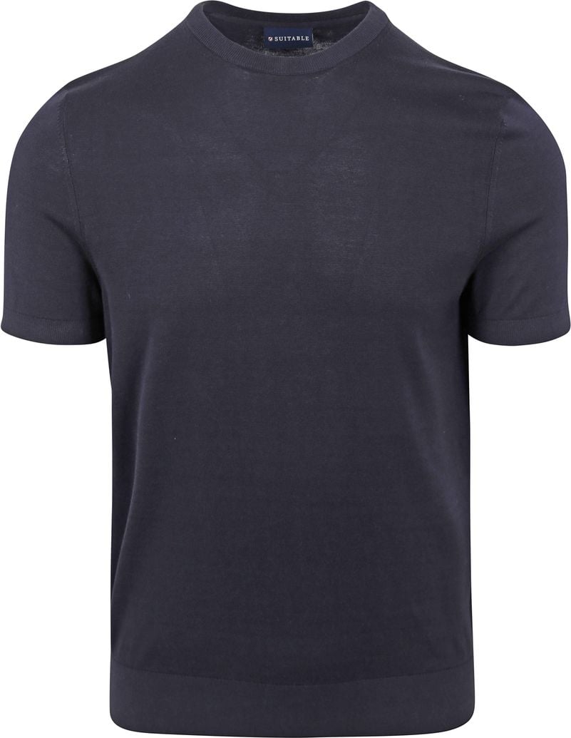 Suitable Knitted T-shirt Navy - Größe M von Suitable