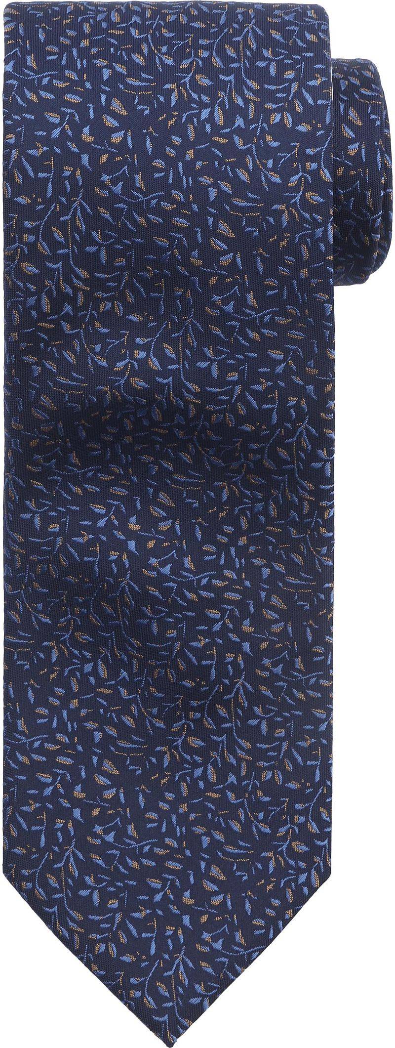 Suitable Krawatte Seide Blätter Navy - von Suitable