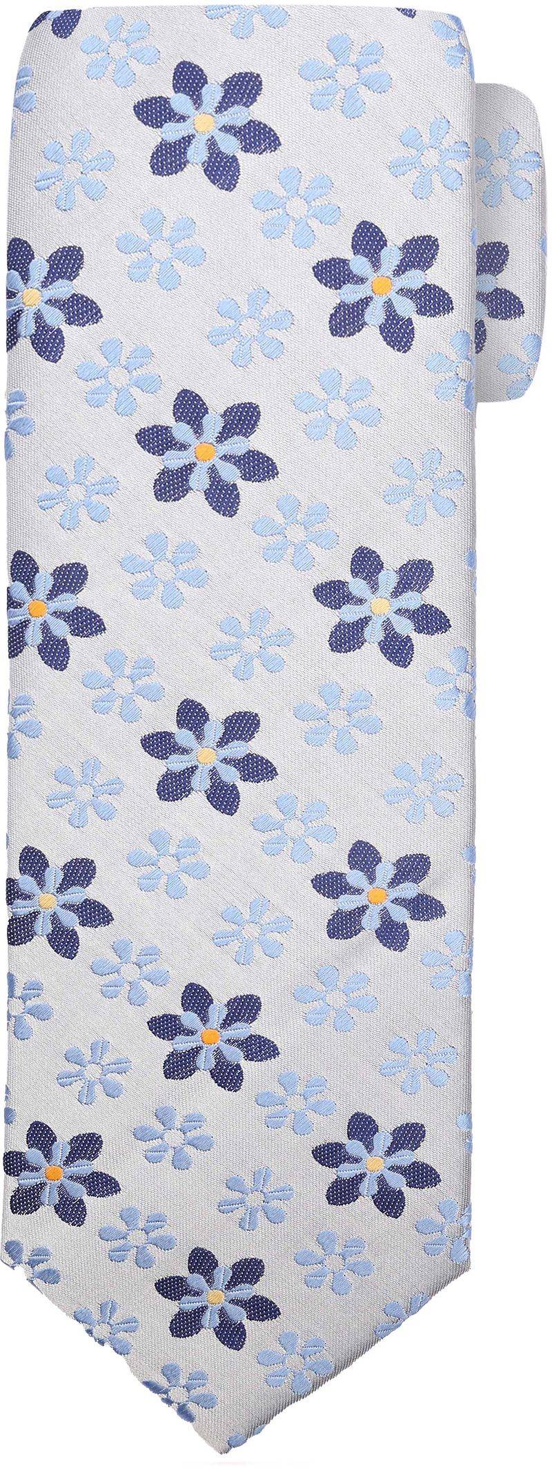 Suitable Krawatte Seide Blumen Blau - von Suitable