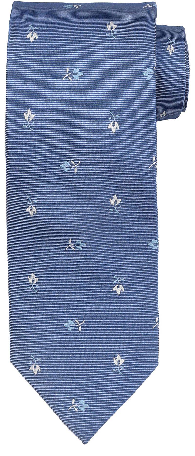 Suitable Krawatte Seide Blumen Blau   - von Suitable