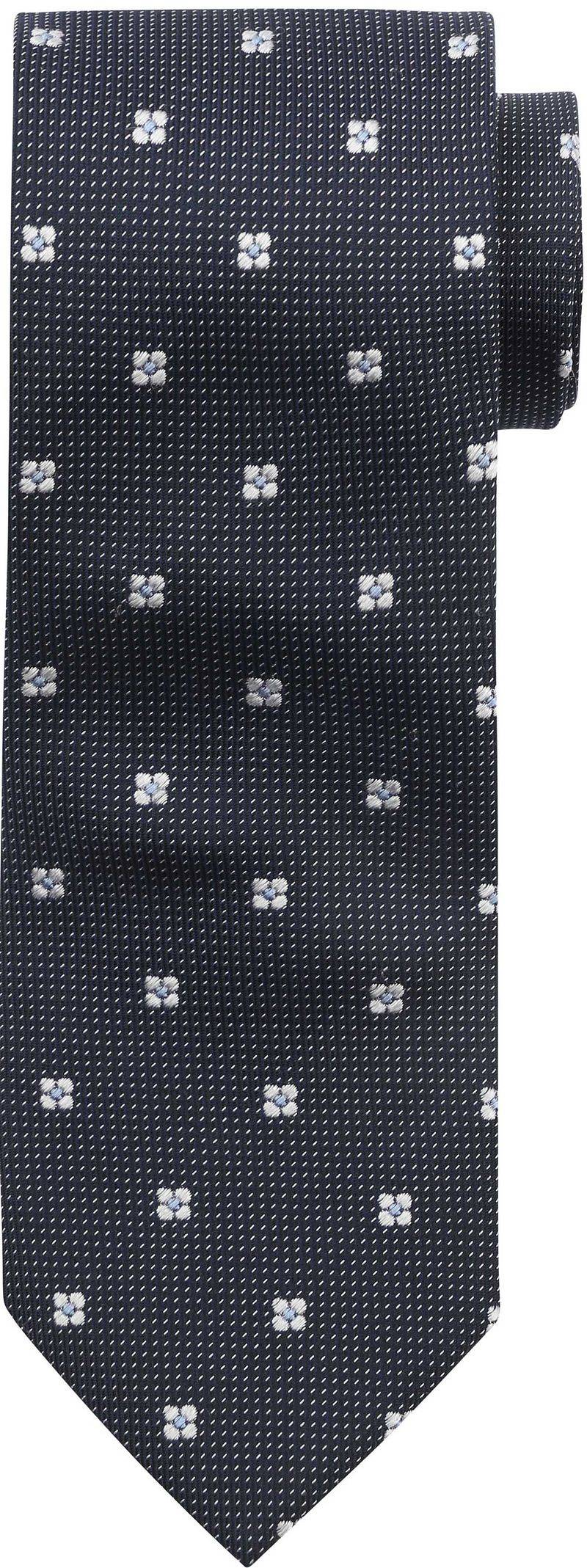 Suitable Krawatte Seide Blumen Navy - von Suitable