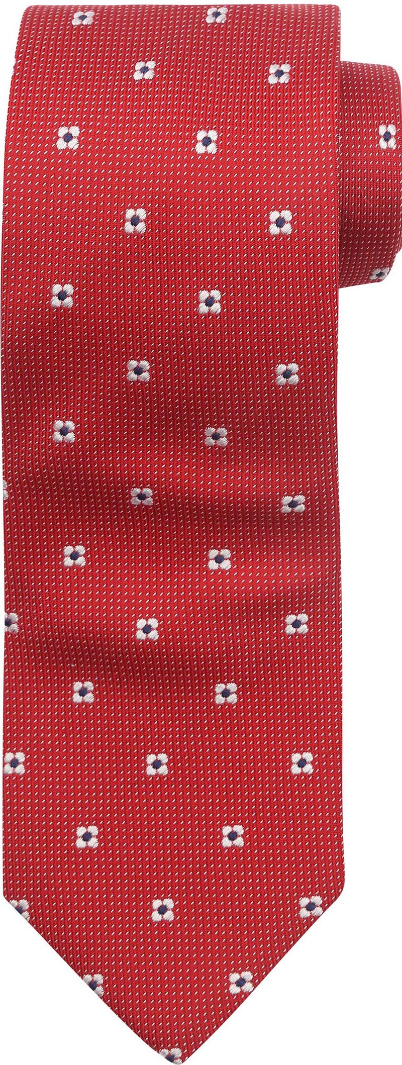 Suitable Krawatte Seide Blumen Rot - von Suitable