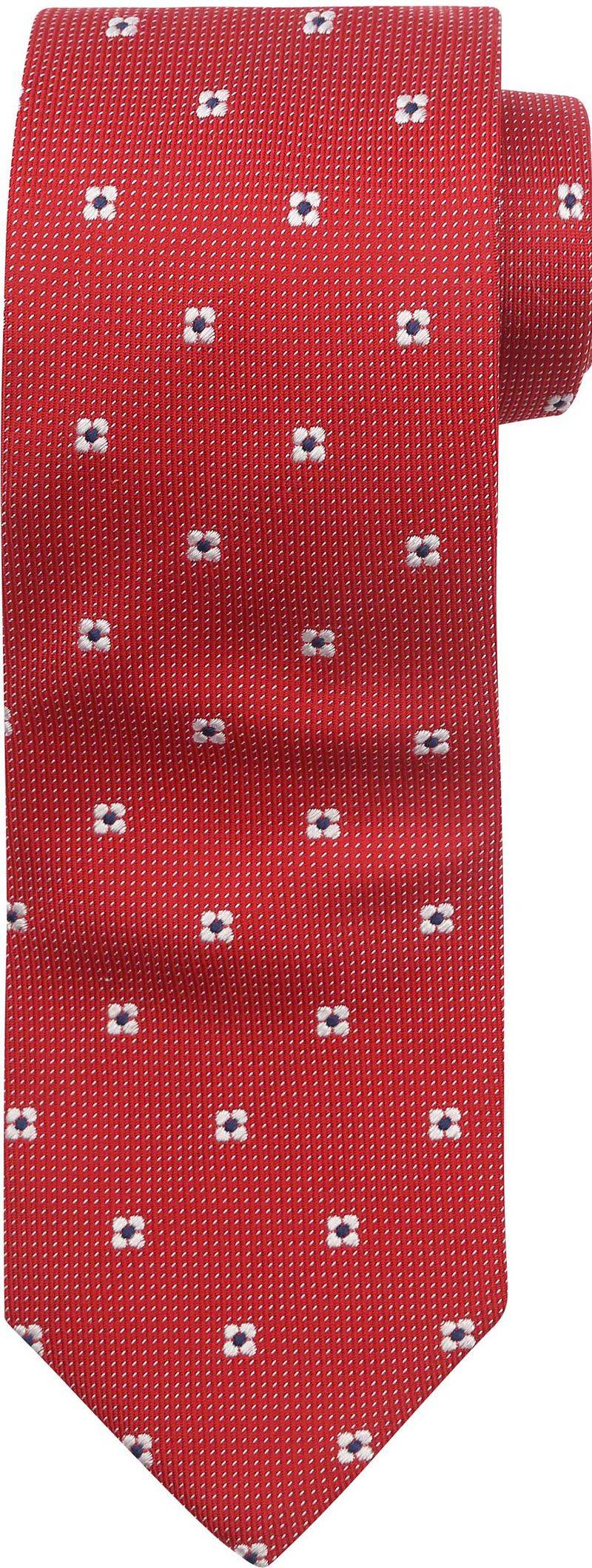 Suitable Krawatte Seide Blumen Rot - von Suitable