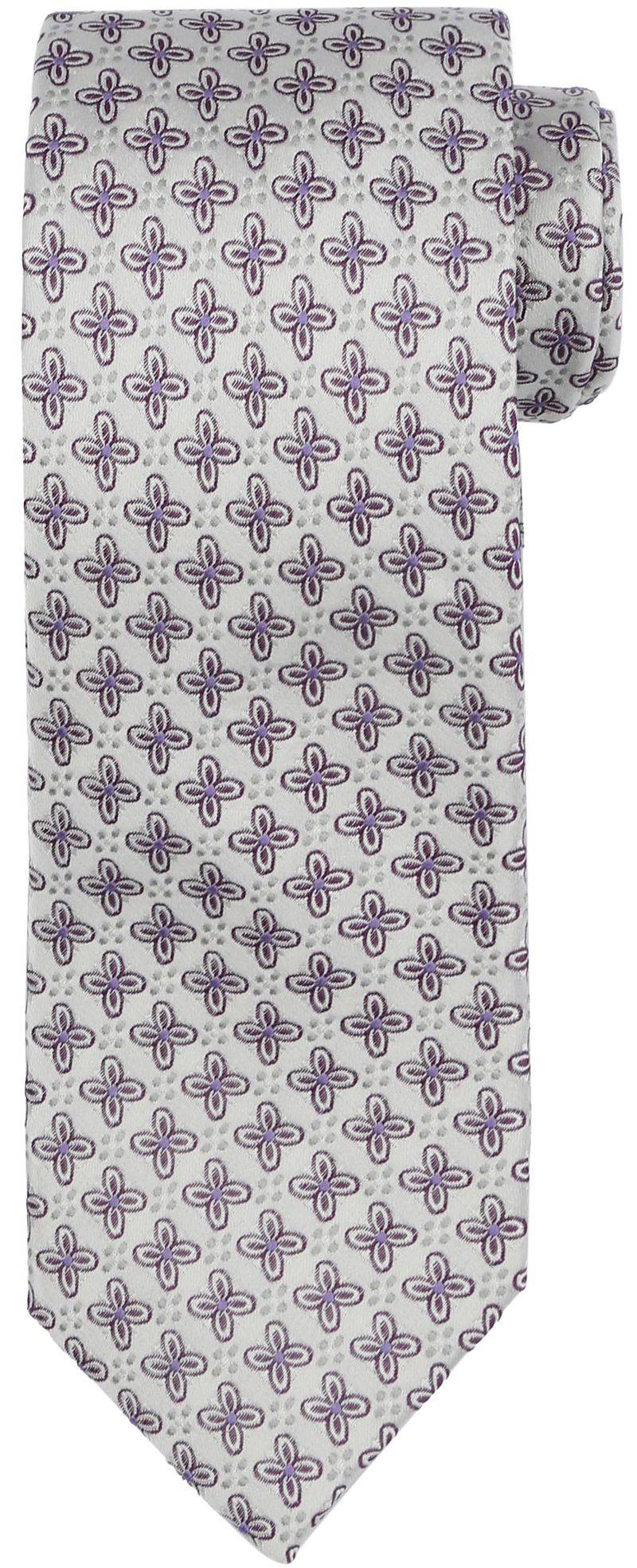 Suitable Krawatte Seide Blumen Weiß - von Suitable