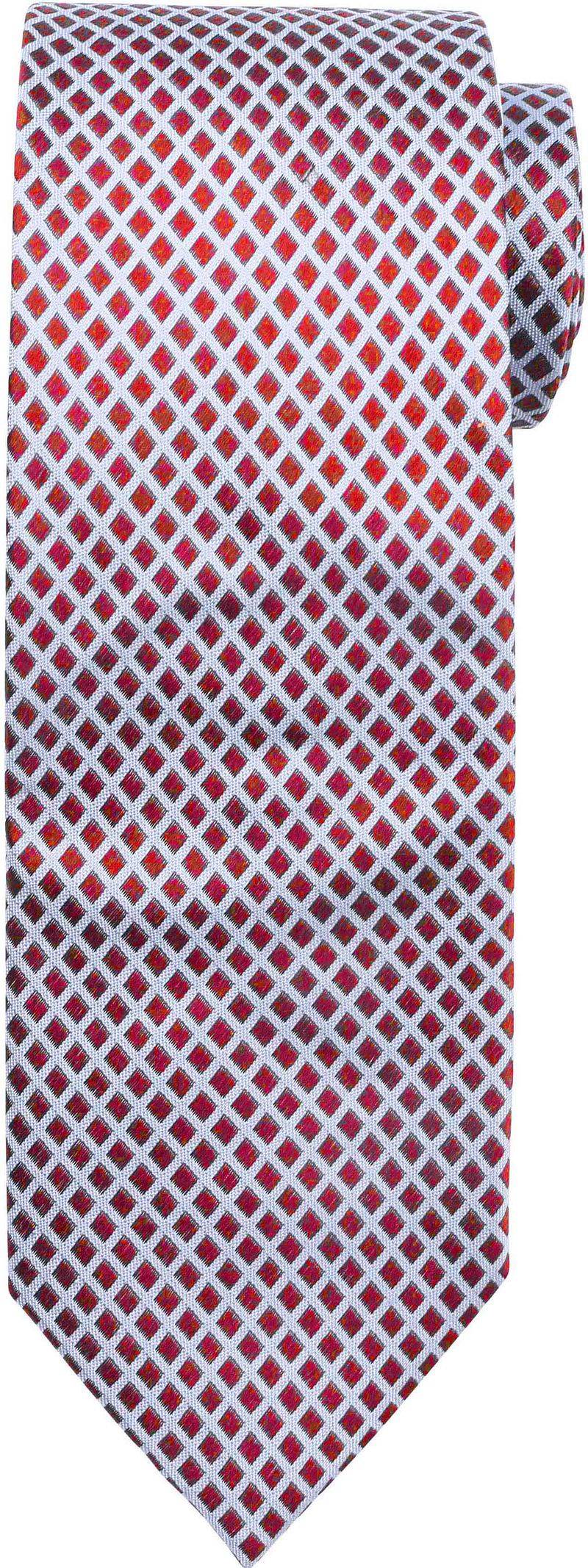 Suitable Krawatte Seide Kariert Rot - von Suitable