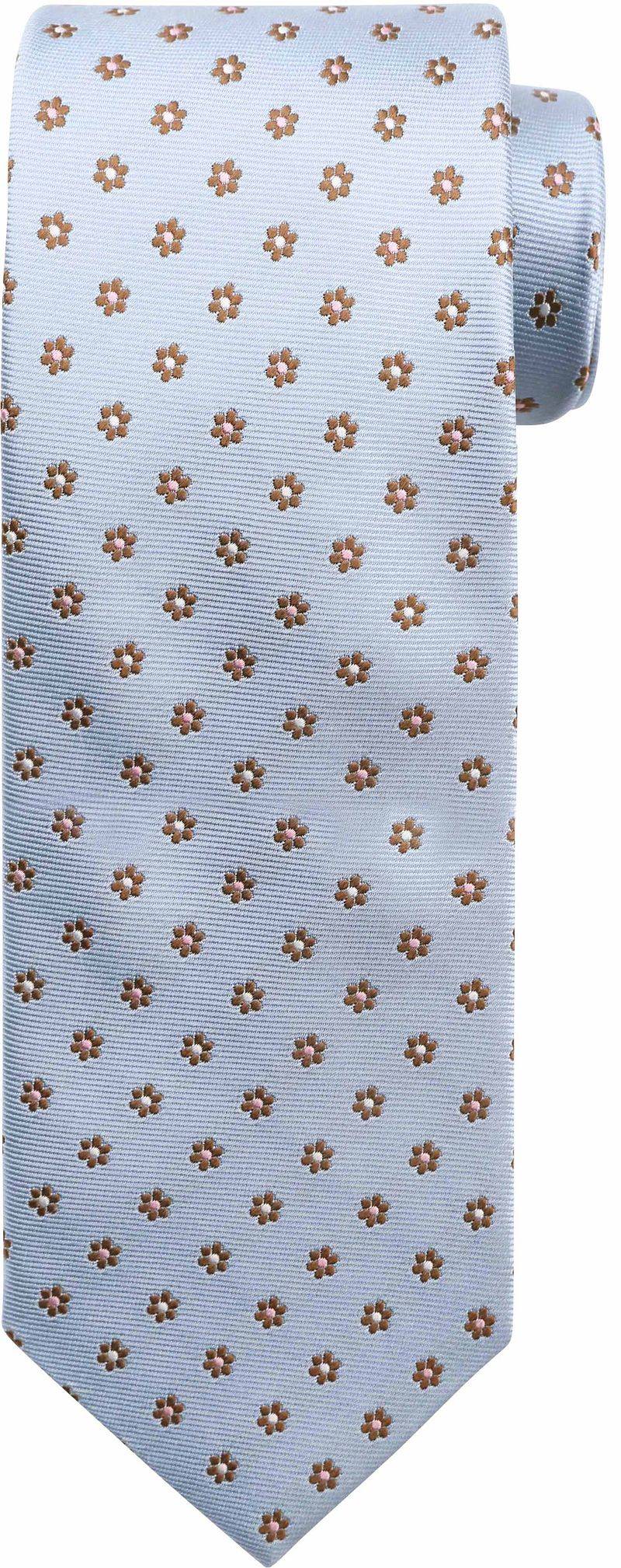 Suitable Krawatte Seide Mini Blumen Blau - von Suitable