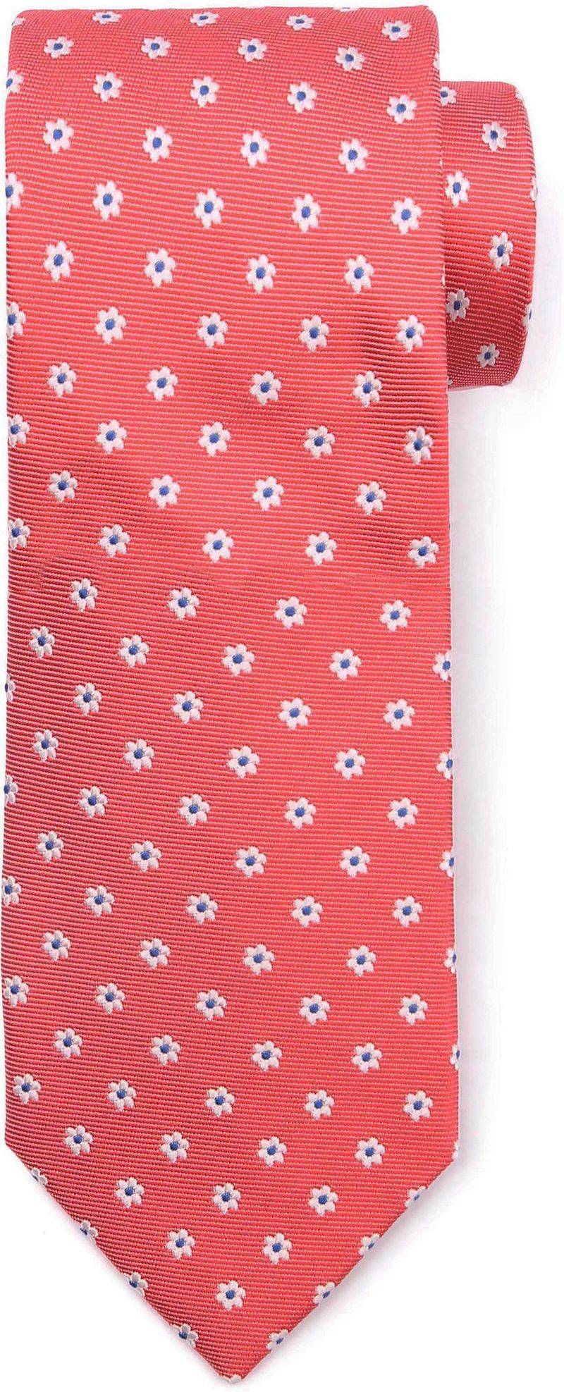 Suitable Krawatte Seide Mini Blumen Rot - von Suitable