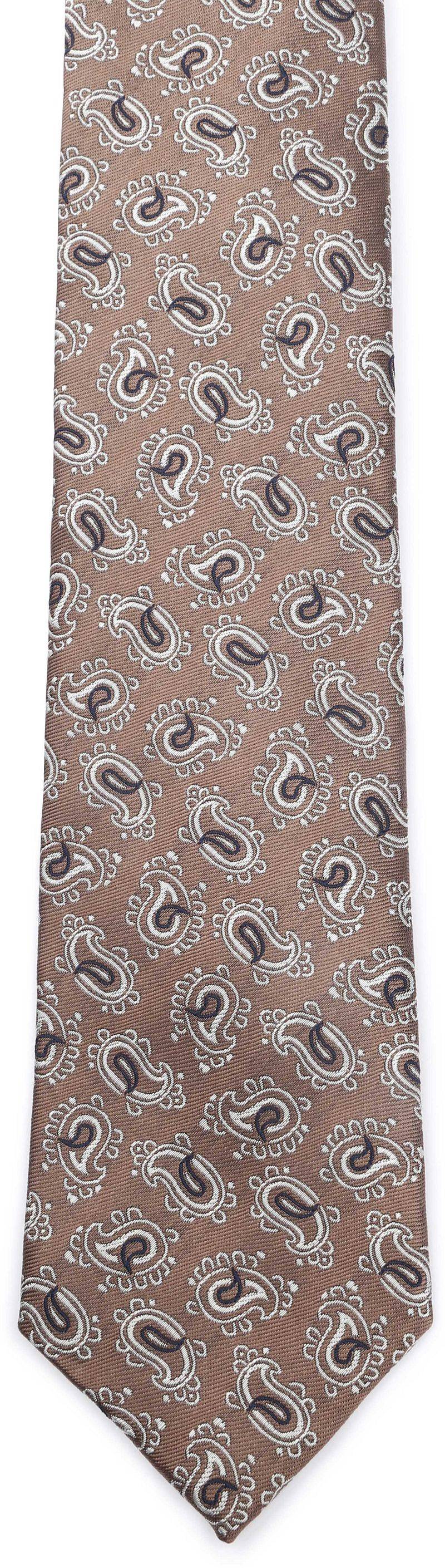 Suitable Krawatte Seide Paisley Camel - von Suitable