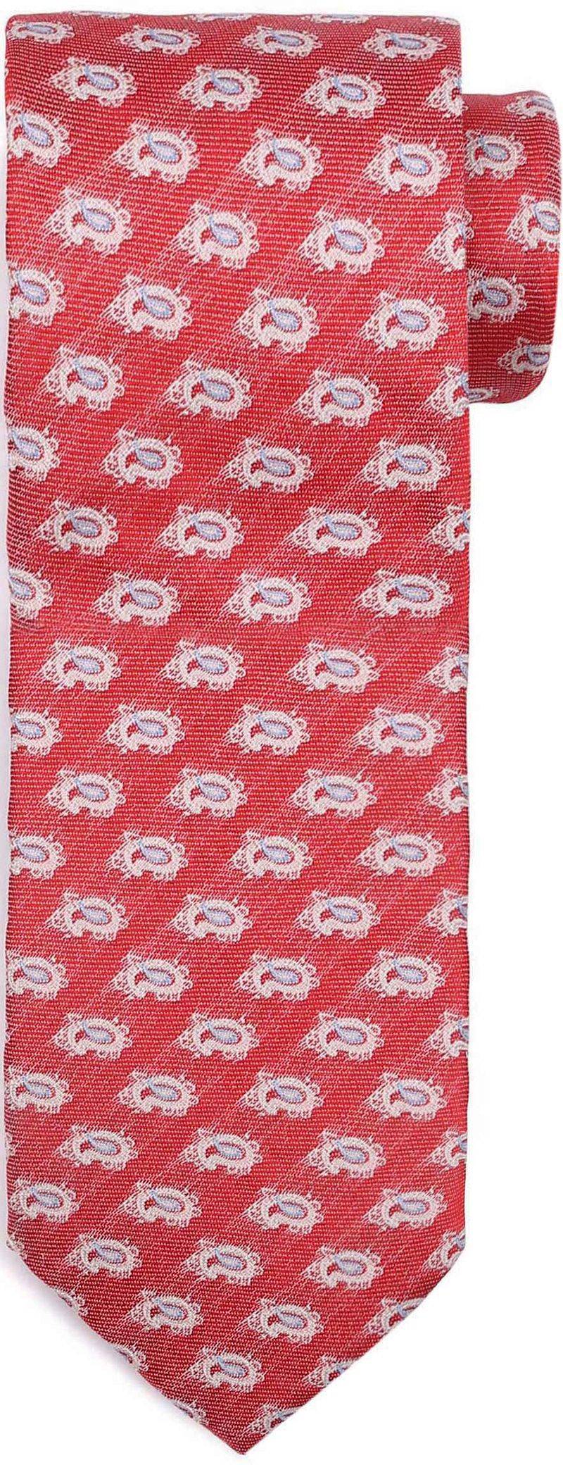 Suitable Krawatte Seide Paisley Rot - von Suitable