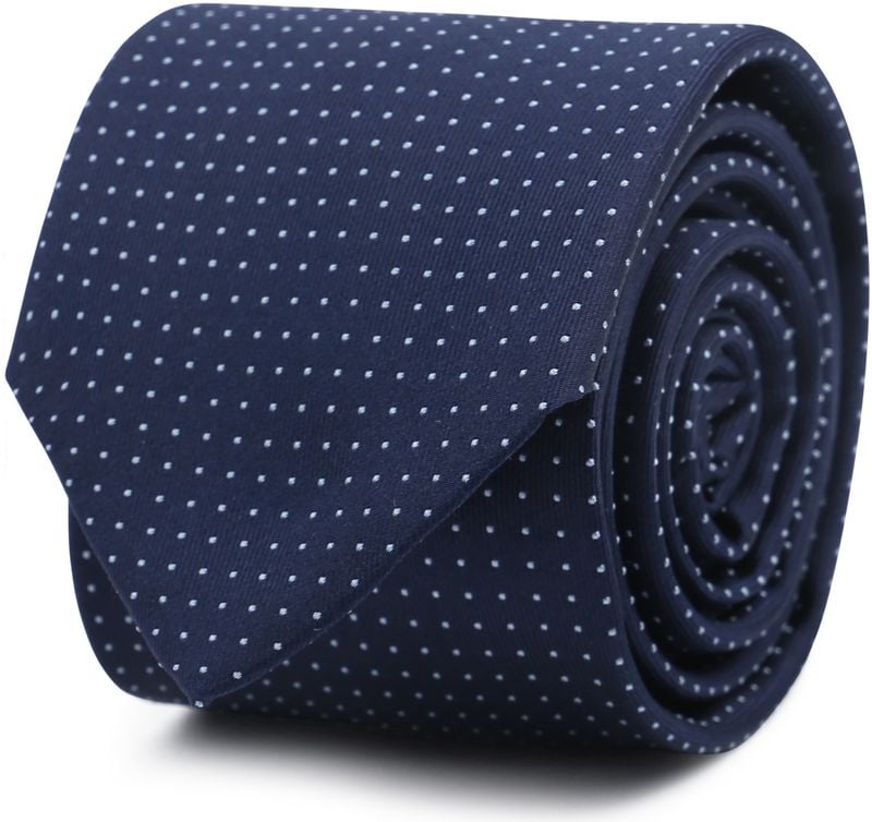 Suitable Krawatte Seide Punkte Navy - von Suitable