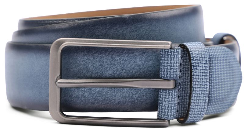 Suitable Leder Gürtel Navy Blau - Größe 115 von Suitable