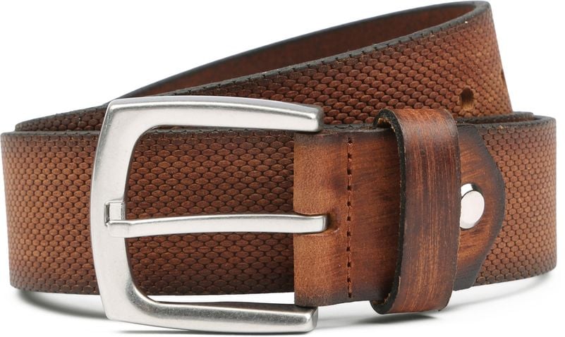 Suitable Ledergürtel Leder Cognac Braun - Größe 105 von Suitable