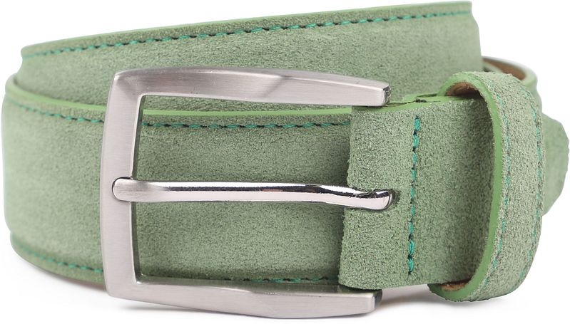 Suitable Ledergürtel Wildleder Grün - Größe 105 von Suitable