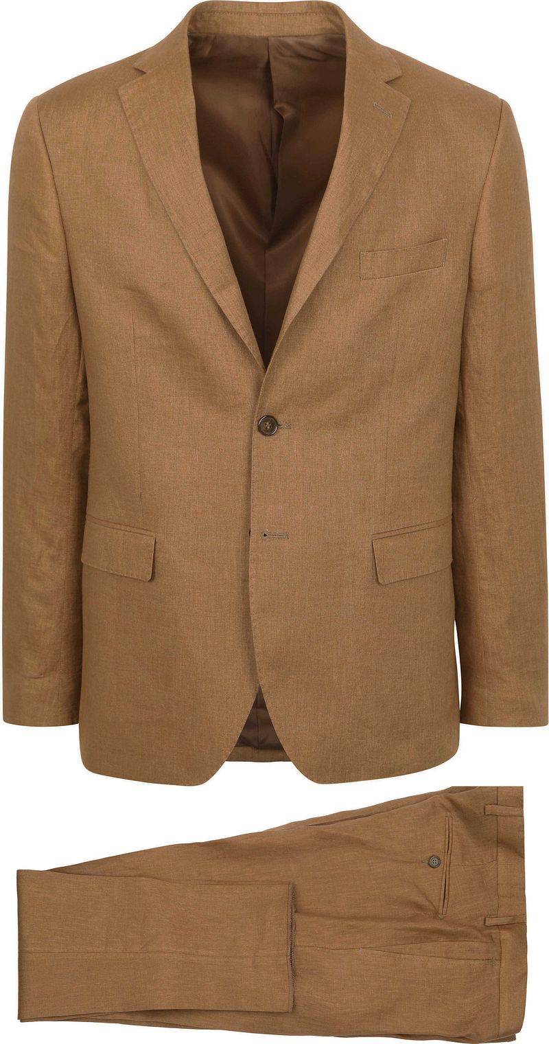 Suitable Leinen Suit Camel - Größe 48 von Suitable