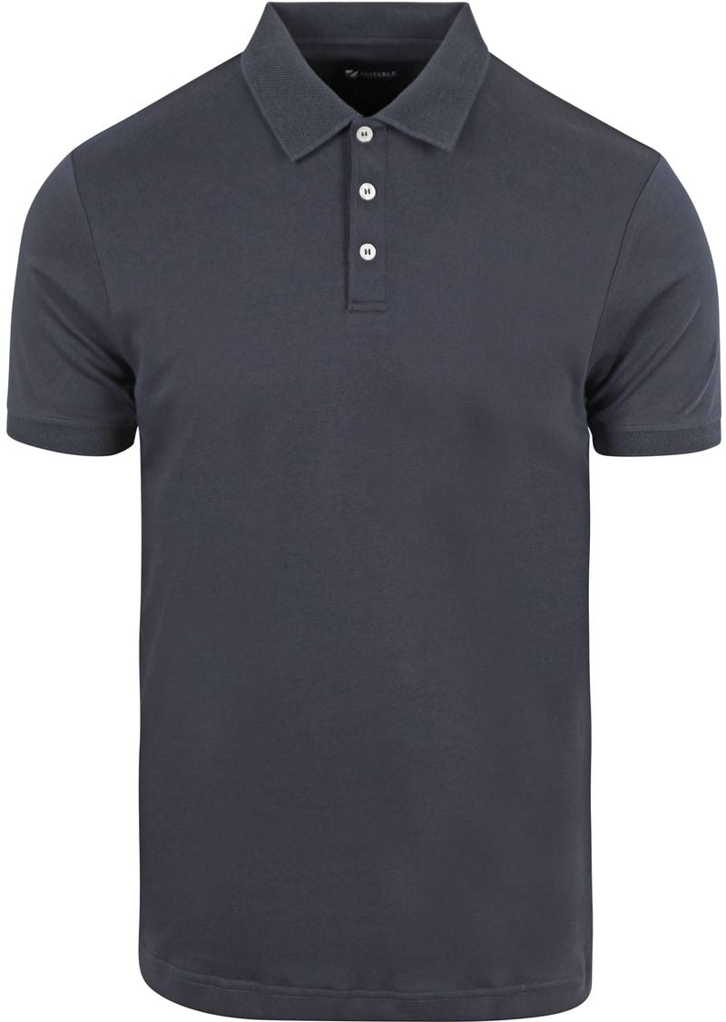 Suitable Liquid Poloshirt Navy  - Größe M von Suitable