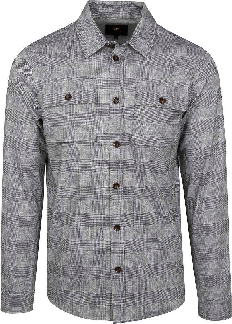 Suitable Liv Overshirt Kariert Grau - Größe 48 von Suitable