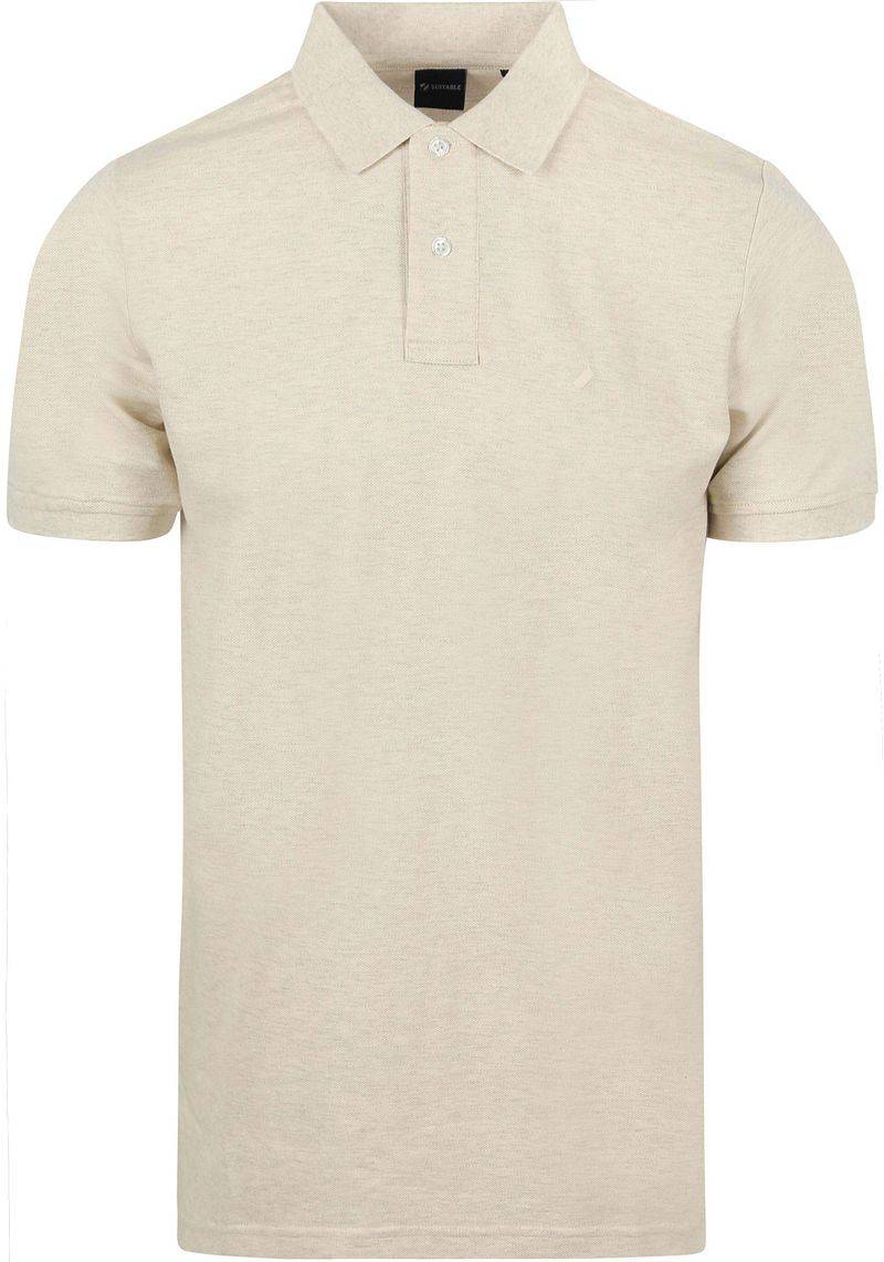 Suitable Mang Poloshirt Ecru - Größe XXL von Suitable