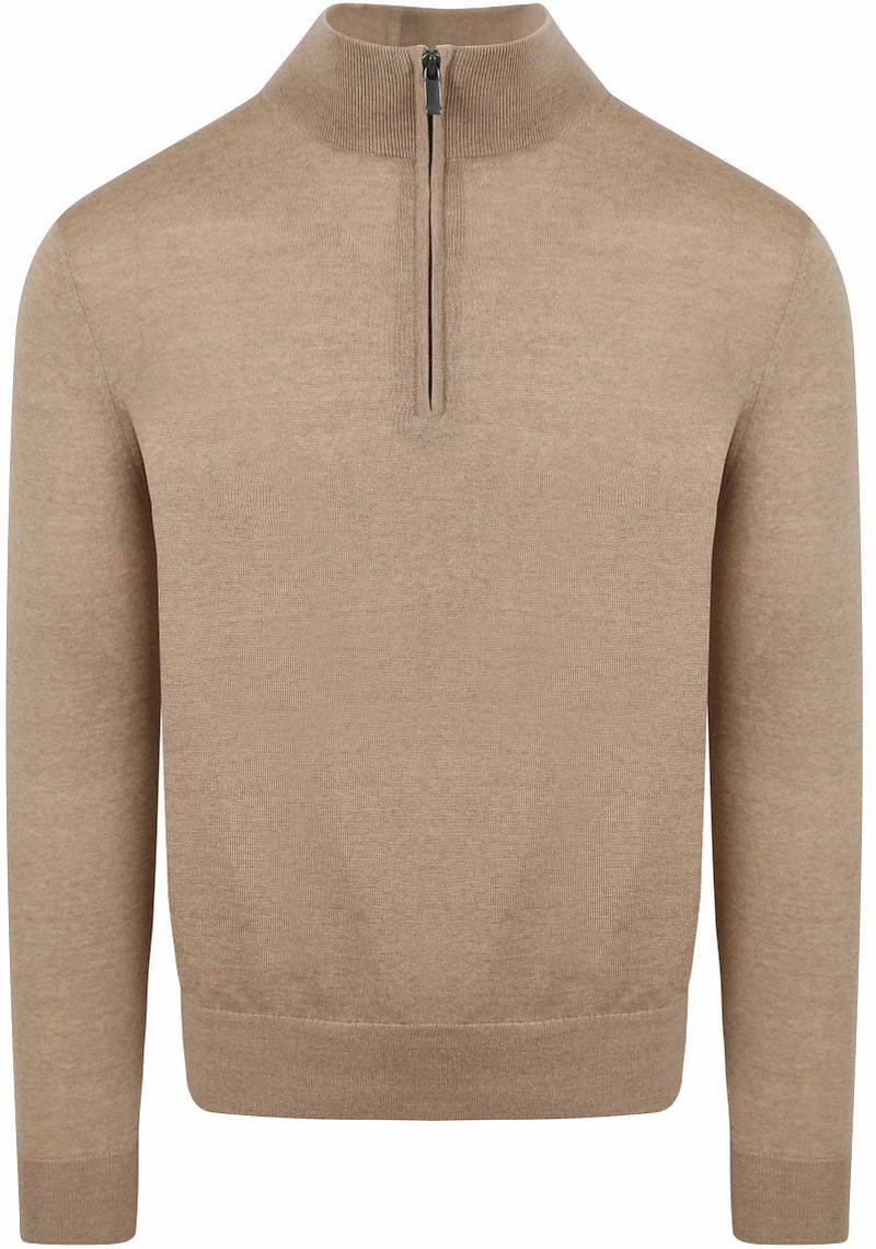 Suitable Merino Half Zip Pullover Beige - Größe XXL von Suitable