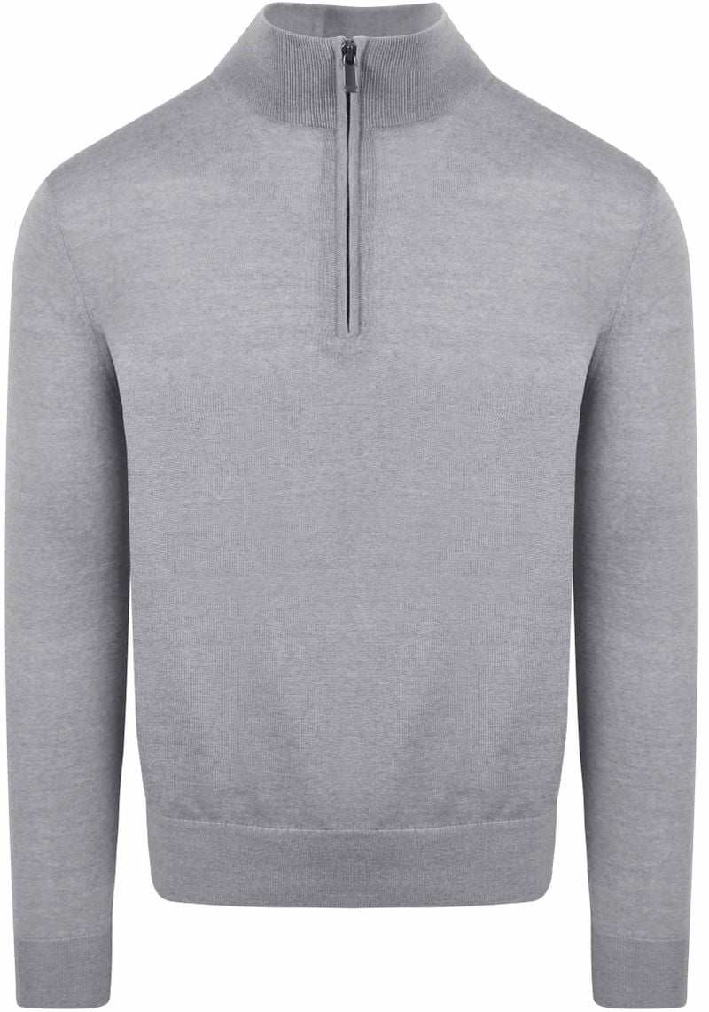 Suitable Merino Half Zip Pullover Grau - Größe 3XL von Suitable