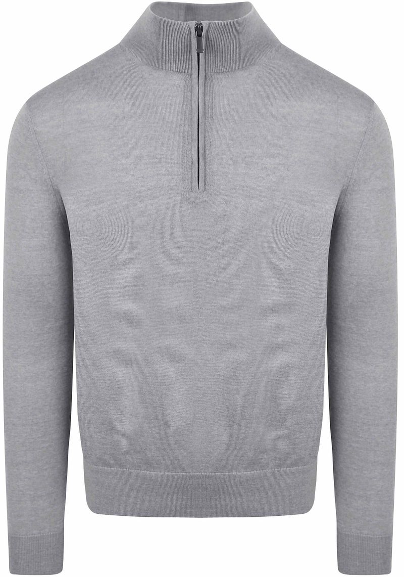 Suitable Merino Half Zip Pullover Grau - Größe S von Suitable