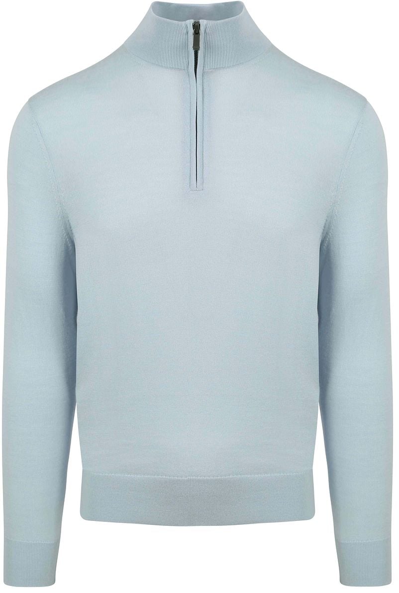 Suitable Merino Half Zip Pullover Hellblau - Größe 3XL von Suitable